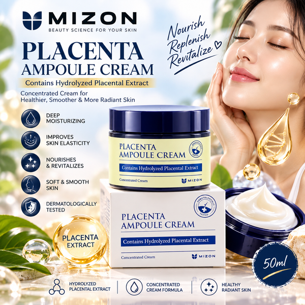 MIZON Placenta Ampoule Cream 50ml – Face Moisturizer