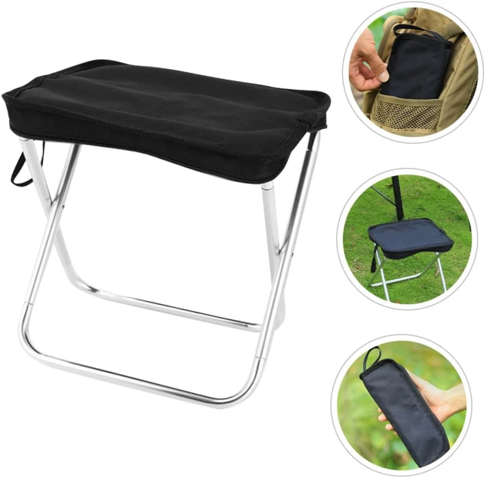 330 LBS Portable Aluminum Folding Stool with Storage Bag