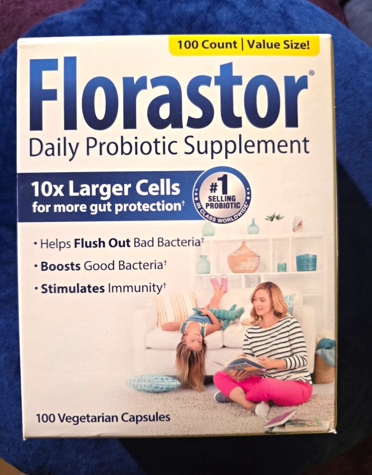Florastor Daily Probiotic 500mg – 100 Vegetarian Capsules